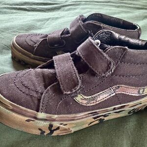 Kids Vans black with camo